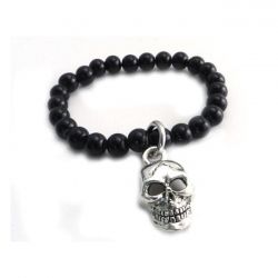 amigaz zwarte glaskralen armband 0 288
