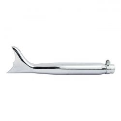 batwing fishtail universele uitlaatdemper 22 lang chroom 0 7355