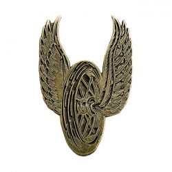 biltwell emaille pin winged wheel antiek verweerd 0 4266