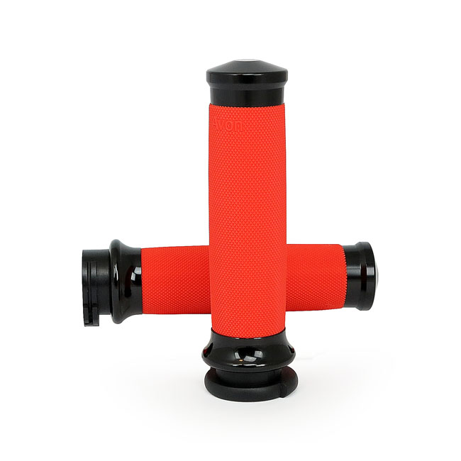 avon custom contour grips zwart geanodiseerd oranje 0 938275