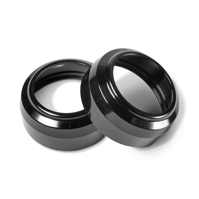 performance machine 49mm stofkappen voorvork zwart 0 163995