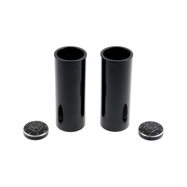 cult werk 4 delige vorkbuis cover kit glanzend zwart logo 0 131995