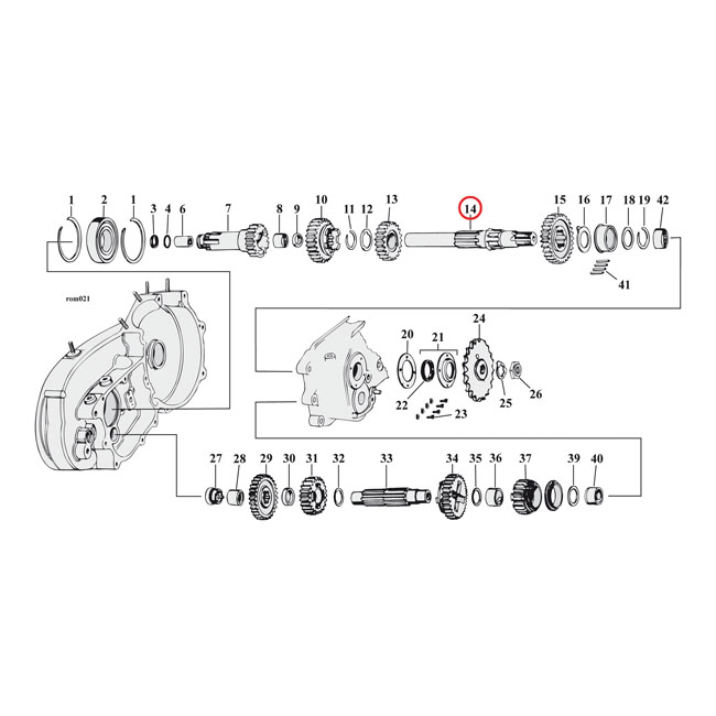 andrews mainshaft transm 0 256305