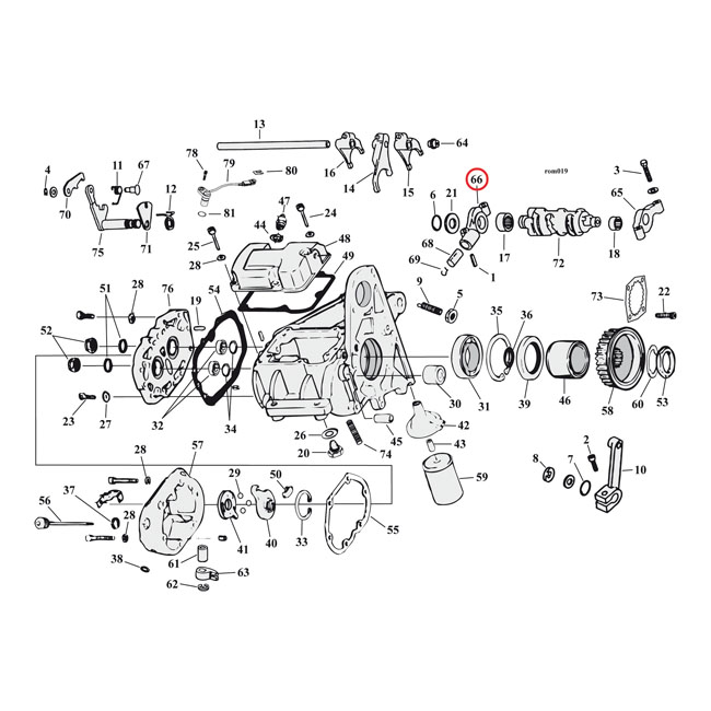 shifter cam support with bear right side 0 696059
