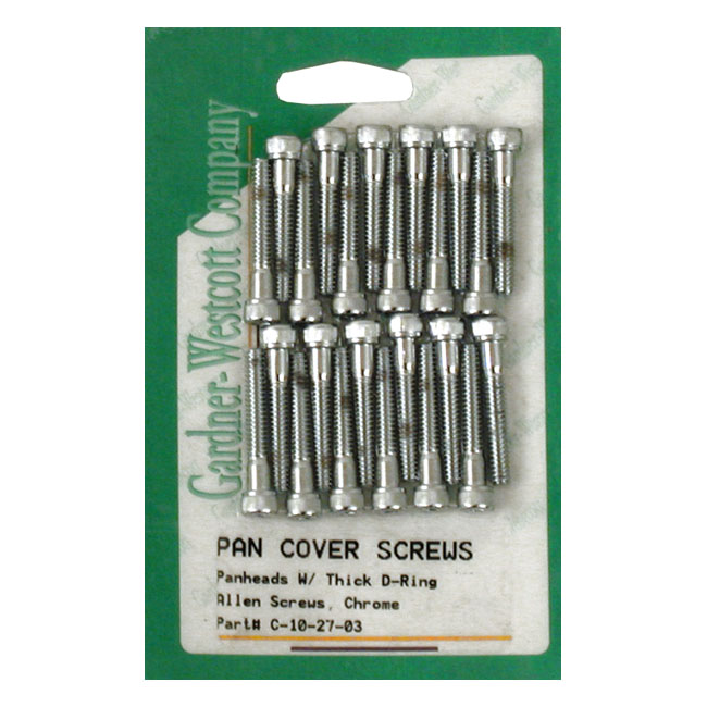 gw panhead rocker cover screw kit chrome allen lang 0 558715