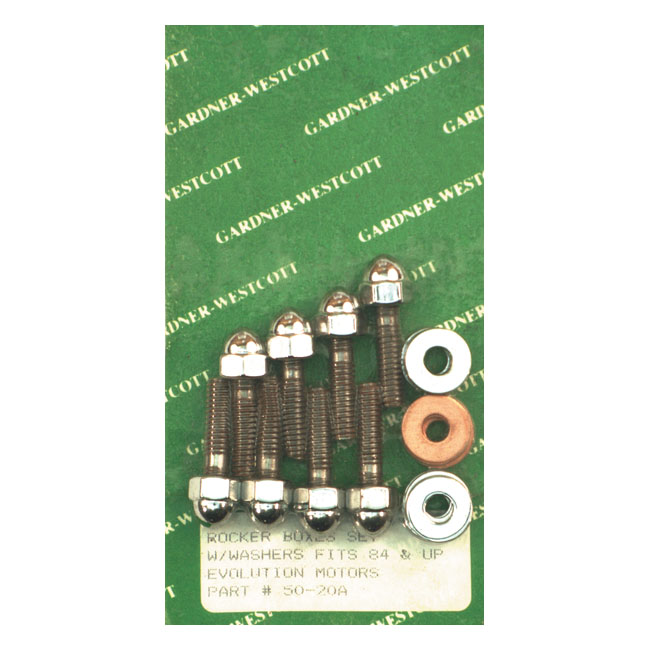 gw rocker box top bolt kit chrome low crown acorn 0 020729