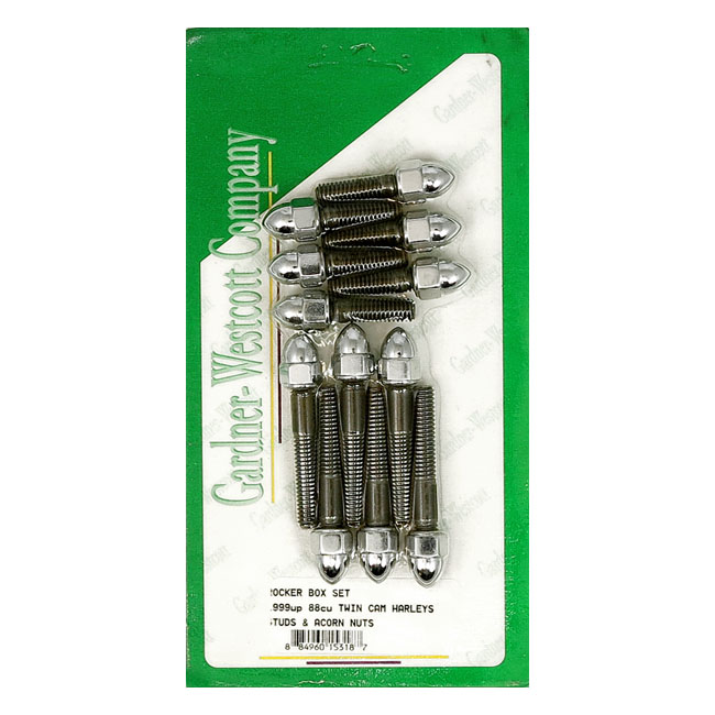 gw rocker box top bolt kit low crown acorn chrome 0 732779