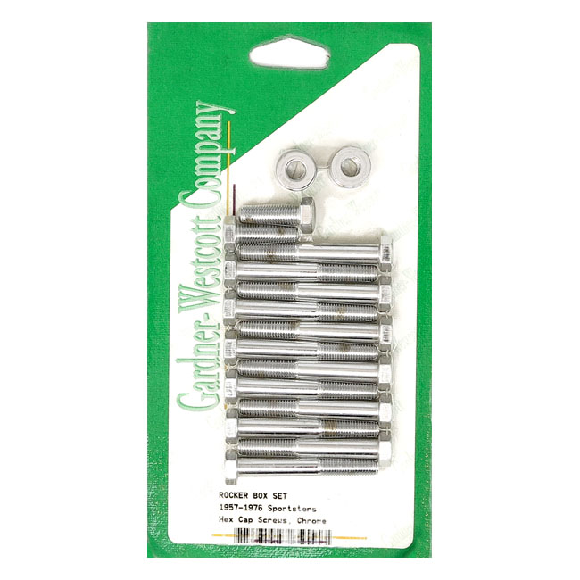 gw sportster rocker box bolt kit hex chrome 0 361879
