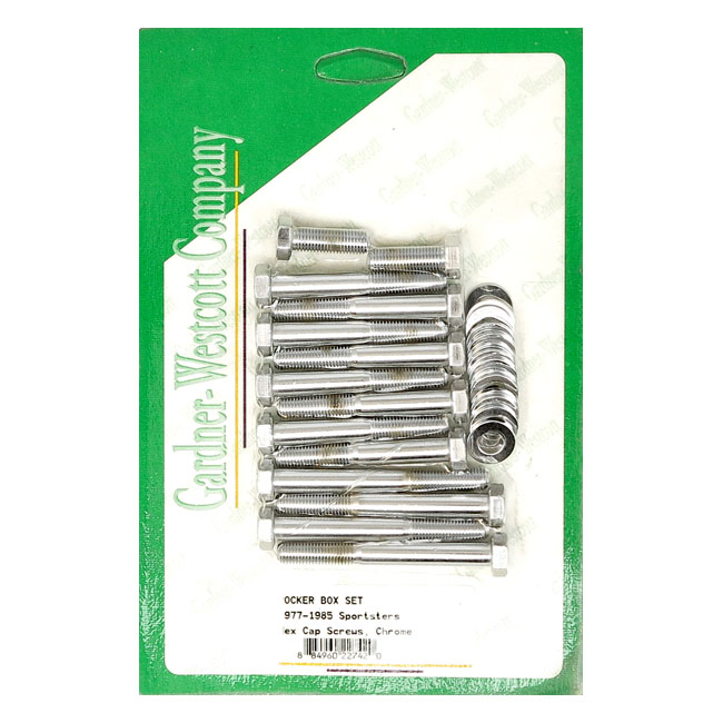gw sportster rocker box bolt kit hex chrome 0 661879