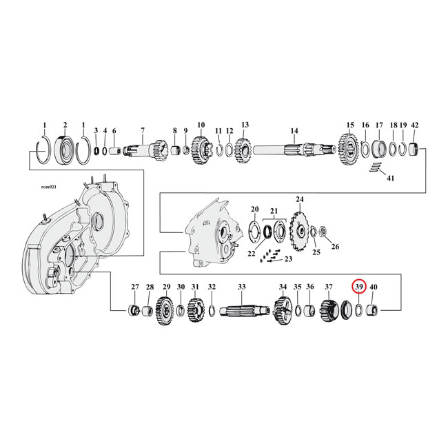 drukring c as 1e versnelling 035 inch 0 057405