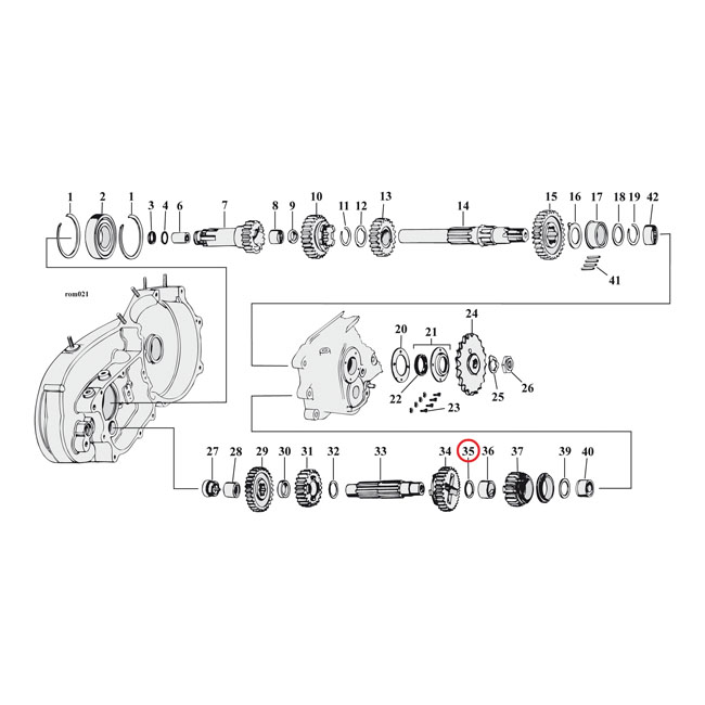 drukring c as 1e versnelling 056 inch 0 402095