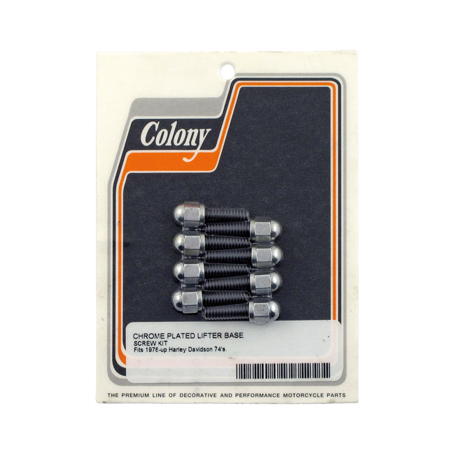 colony tappet block mount kit acorn chrome 0 640929