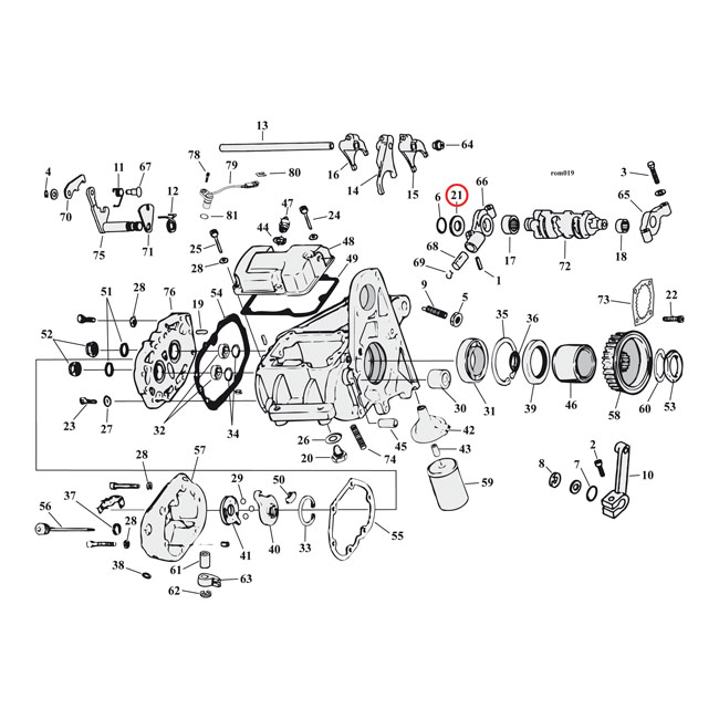 thrustwashers shifter cam ondersteuning 0 662129
