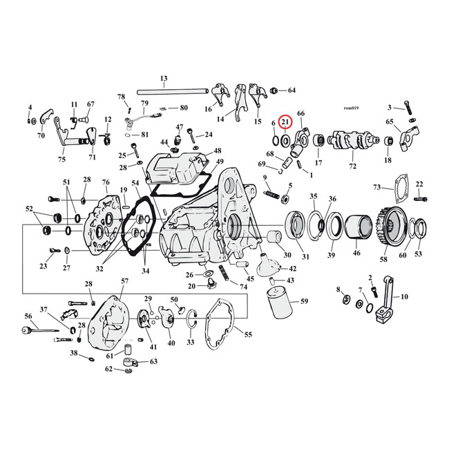 thrustwashers shifter cam ondersteuning 0 762129