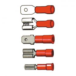 connectoren schuif op terminal pvc krimpen rood 1 4 mannelijk 0 4605