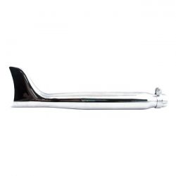 fishtail universele uitlaatdemper 22 lang chroom 0 1525