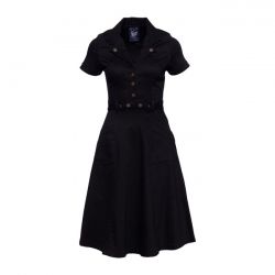 queen kerosin swing worker dress black rinsed wash 0 4875